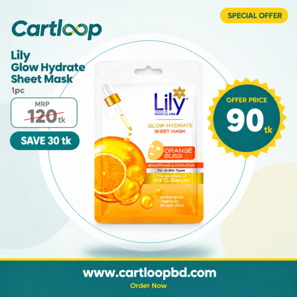 Lily Glow Hydrate Sheet Mask Orange Bliss 25ml