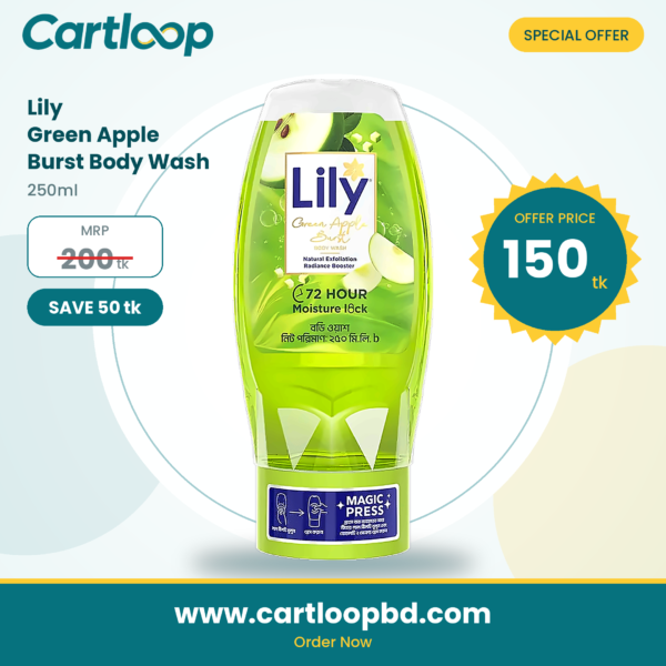 Lily Green Apple Burst Body Wash 250ml