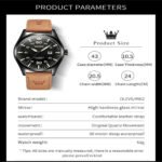 OLEVS 9962 Fashion Men Watch with Leather Strap