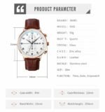 Skmei 9301 leather men quartz stainless steel back watch