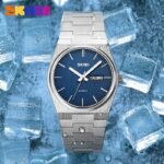 Skmei 9288 japan movt quartz stainless steel strap men wrist watch