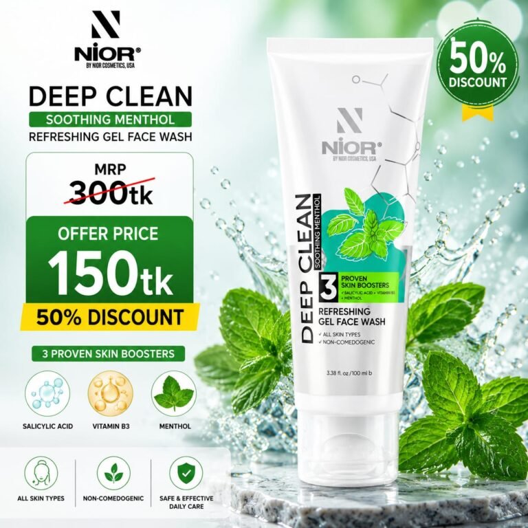 Nior Deep Clean Gel Face Wash Soothing Menthol 100ml