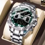 Poedagar 103 Men’s Dual Time Display Watch
