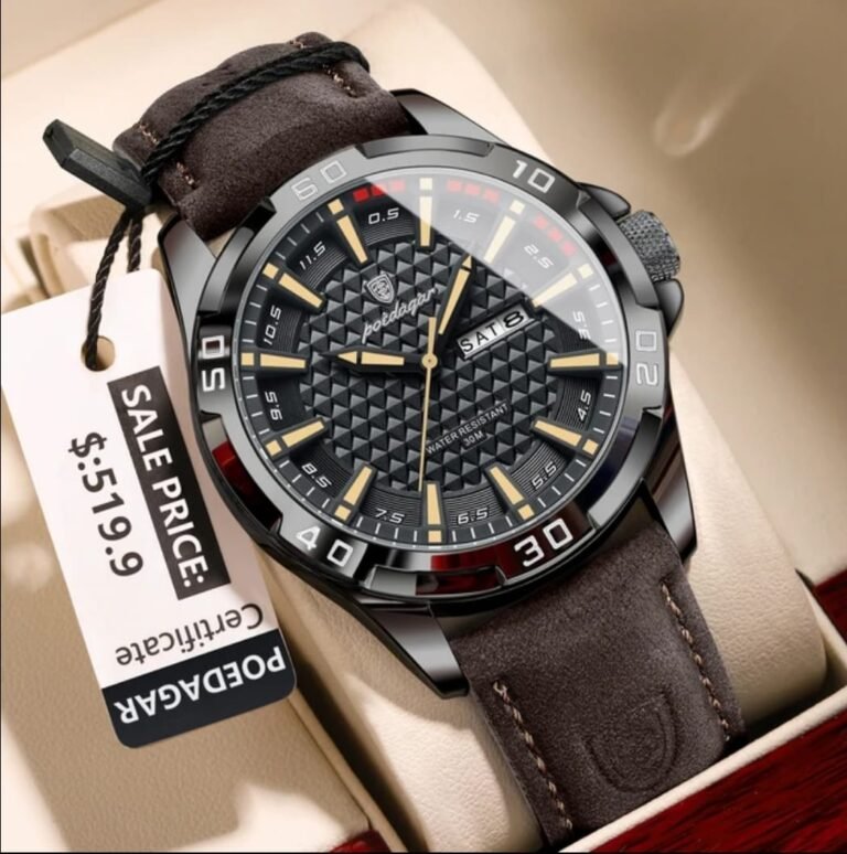 POEDAGAR 895 Original Watch for Men Top Luxury Waterproof Luminous Day Date Watch