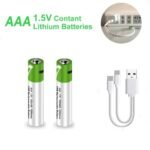 Smartools 1.5V Type-C Rechargeable Batteries AAA (2-Pack) With Type-C Cable