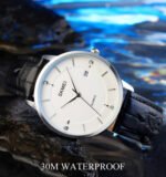SKMEI 1801 Stainless Steel Leather Quartz Men’s watch-