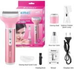Kemei KM-6637 Multifunctional 4 in 1 Rechargeable woman body Eyebrow, Nose Trimmer set Female Electric shaver