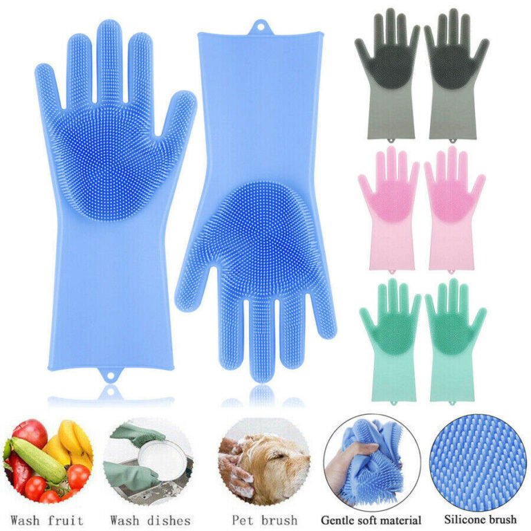 Silicone Dish Washing Kitchen Hand Gloves - Hand Gloves - Simplify Dishwashing With The Silicone Kitchen Hand Gloves - Providing Convenience(Any color)