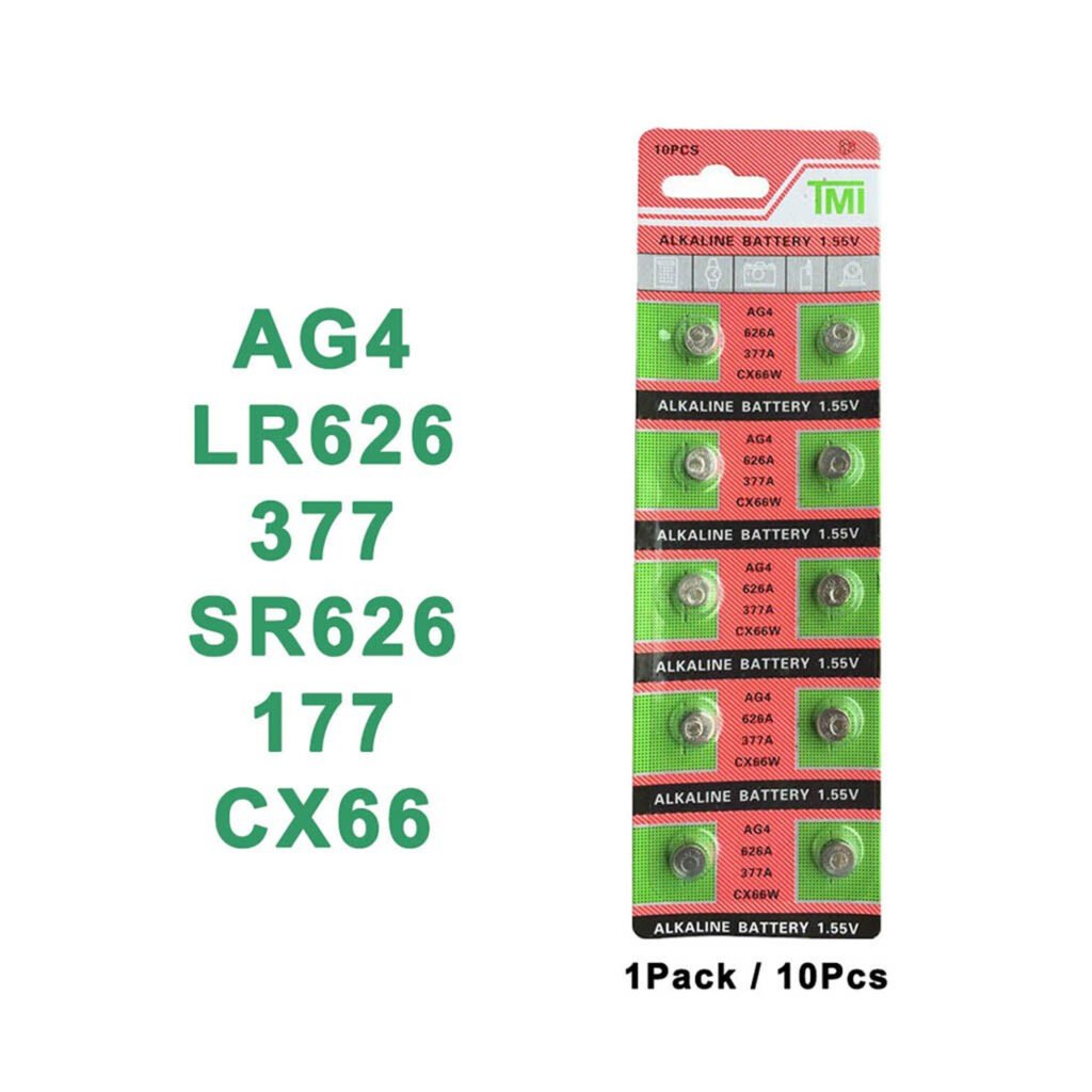 10 Pieces Hand Watch Battery for Dial Watch- Model- AG4, 377, SR626, SR626W