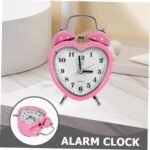 Twin Bell Alarm Table Clock Love Retro Gonti Pink
