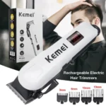 Kemei KM-809A Digital Electric Rechargeable Professional Hair Clipper Trimmer - Image 2