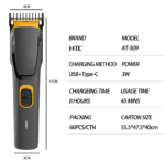 HTC AT-509 Rechargeable Hair and Beard Trimmer for Men