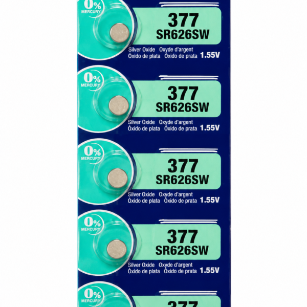 Xin Huang 377 SR626SW 1.55V Silver Oxide Watch Button Cell Lithium Battery - 5 Pcs