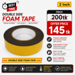 Foam Tape Black 2″ Inch 50mm Double Side Foam Gum Tape Both Side