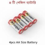 Dry Battery 1.5V AA 3G orges (4 Pcs) Pencil Battery Size