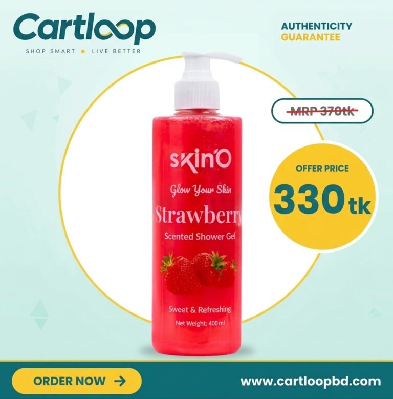 skinO Strawberry Scented Shower Gel 400ml