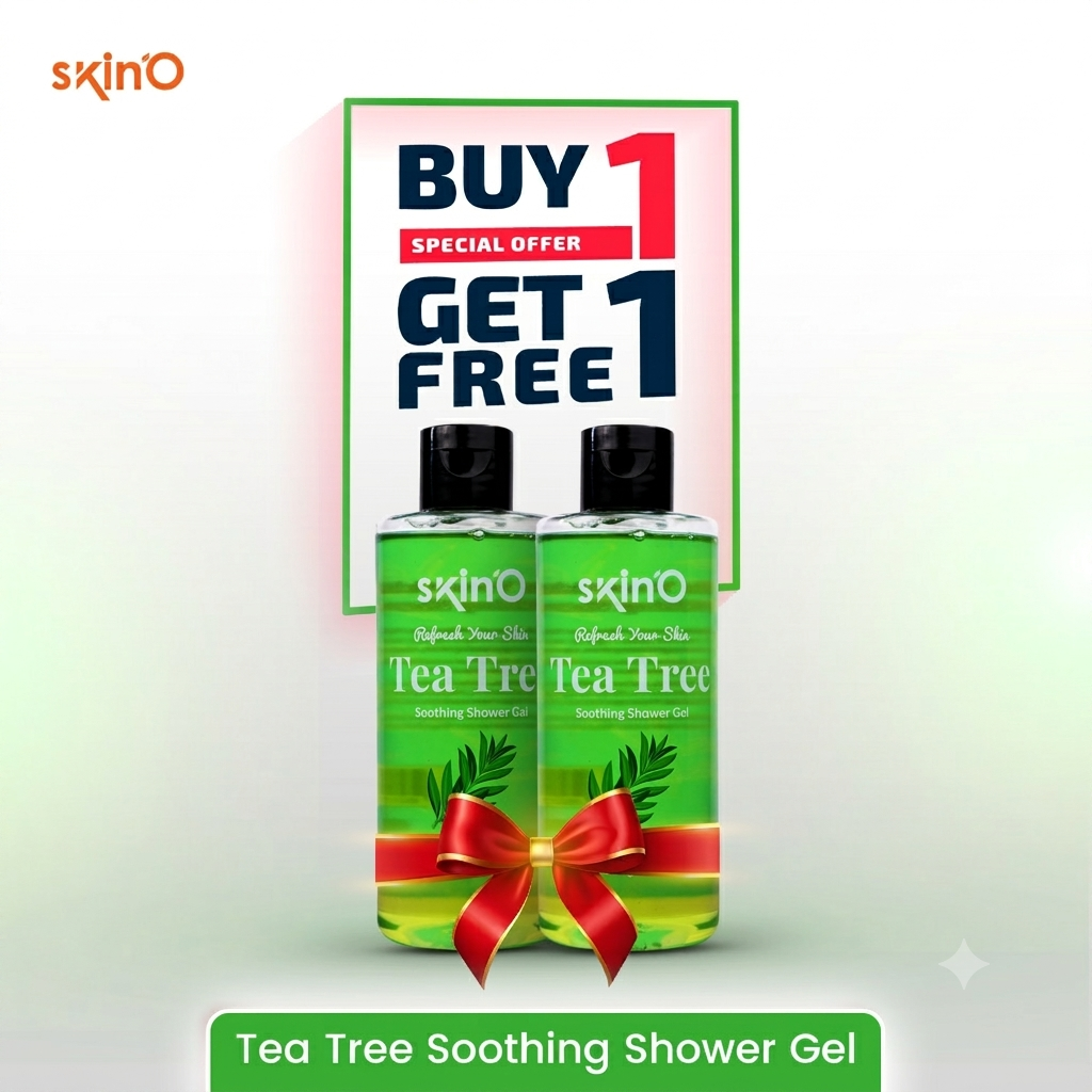 Buy 1 Skin'o Refresh Your Skin Tea Tree Soothing Shower Gel Get 1 Free Buy 1 Skin'o Refresh Your Skin Tea Tree Soothing Shower Gel Get 1 Free