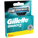 Gillette Mach3 Blade Cartridges Set 4 Pcs