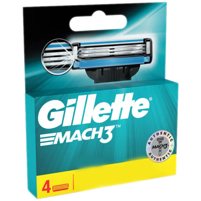 Gillette Mach3 Blade Cartridges Set 4 Pcs