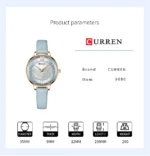 CURREN 9080 Belt Quartz Wristwatch for Women – Green
