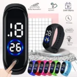 Digital Adjustable Silicone Strap Waterproof Sports Wrist Electronic Smart Watch For Kids