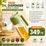 2 in1 Oil Sprayer and Oil Dispenser Bottle 400ml