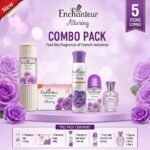 Enchanteur Alluring 5 Items Perfume Combo Pack – Talc, Soap, Deo Spray, Deo Roll-On & Eau de Toilette