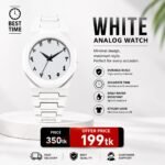 Arabic Watch Men's Quartz Watch White PC Plastic