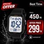 Lasika W-F157 Digital Sports Watch for Men Apple Watch Electronic Waterproof Wristwatch Stopwatch Alarm