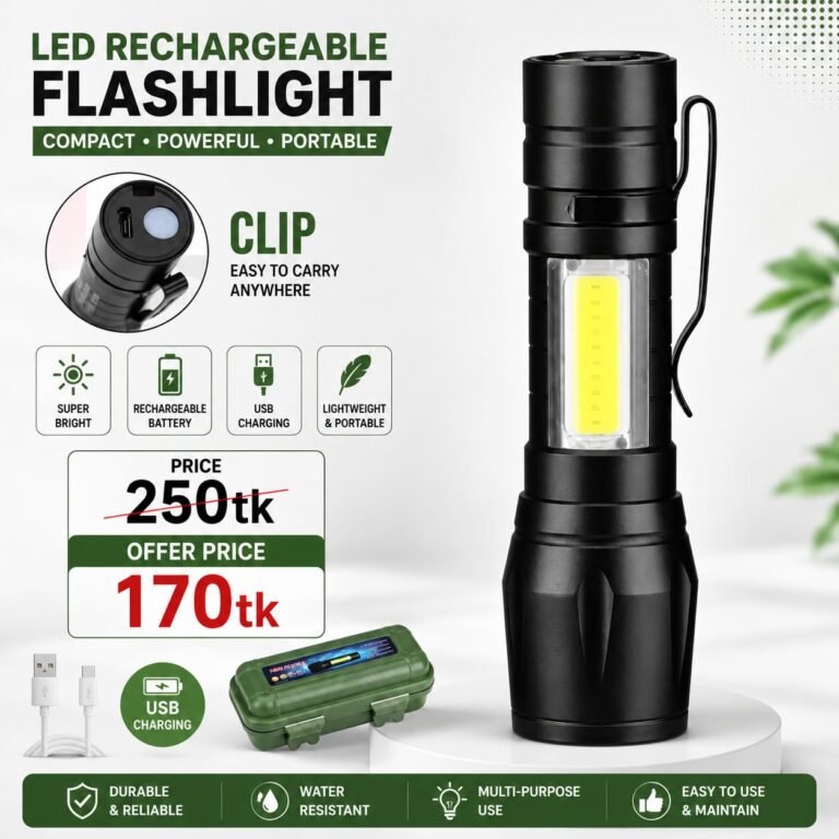 Rechargeable Torchlight Torch LED USB Portable Torch Mini Camping Lighting