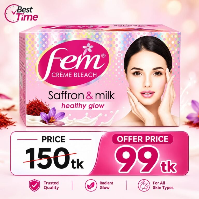 Fem Creme Bleach Saffron and Milk Healthy Glow Cream (8g)