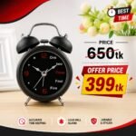 Alarm Clock Twin Bell Table Clock Loud Alarm
