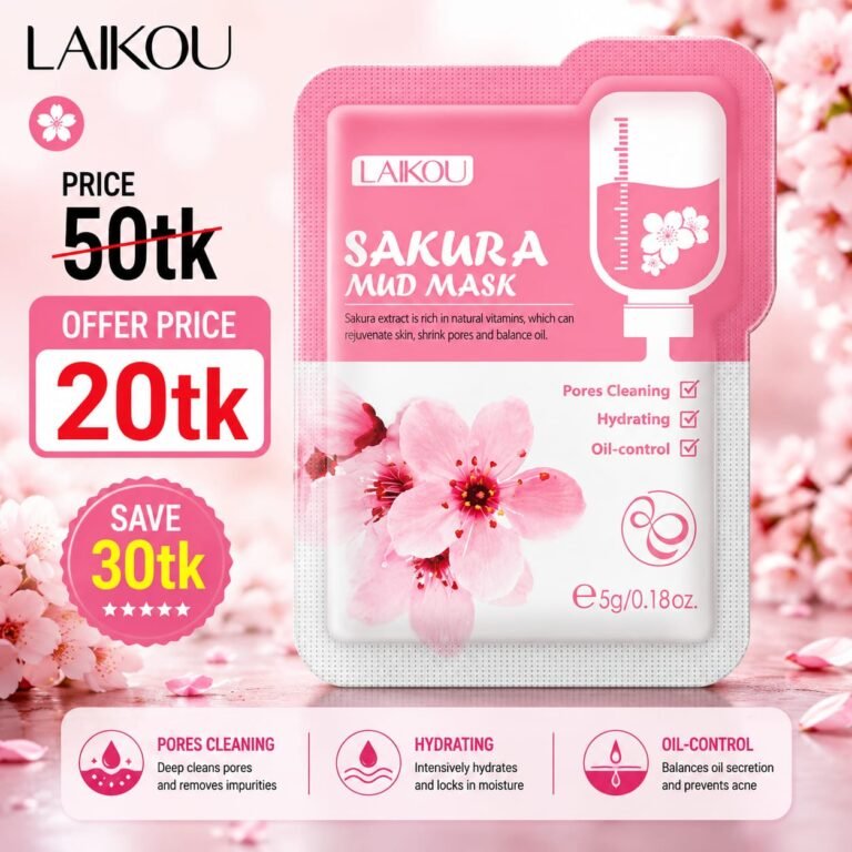 Laikou Japan Sakura Mud Face Mask Anti Wrinkle -1Pc