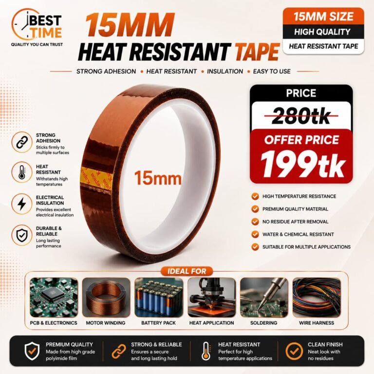 Heat Resistant Kapton Tape 15mm Polyimide Reflective Tape High Temperature Adhesive Polyimide Faucet Electronic Industry