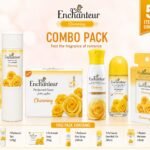 Enchanteur Charming 5 Items Perfume Combo Pack – Talc, Soap, Deo Spray, Deo Roll-On & Pocket Perfume