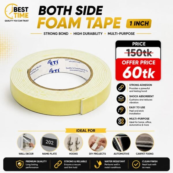 Foam Tape Double Sided 1 Inches