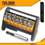 TOLSEN 20365 15Pcs Magnetic Screwdriver Bit Set ( Phillips & Flat ) For Drill