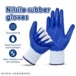 Nylon Rubber Coated Safety Hand Gloves For Industrial Household Bike Riding Hand Gloves 1 Pair