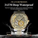 POEDAGAR 1416 Men’s Automatic Mechanical Watch – Grey Dial Business Elegant Waterproof Wristwatch