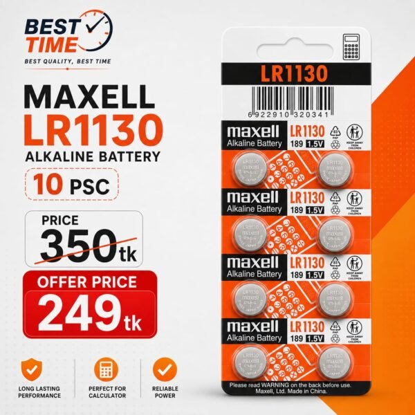 Maxell LR1130 1.5V Alkaline Button Coin Cell Battery 10pcs