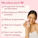 WishCare Ceramide Lip Balm Tinted with SPF 50 PA+++ 5g